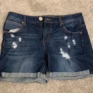 dark blue denim shorts (only been worn once)